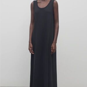 The Row Black Sleeveless Ankle Length Tank Dress